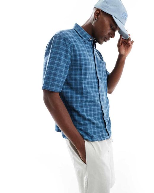 T-Shirt A Maniche Corte Nera A Quadri Stile Y2K di Hollister in Blue da Uomo