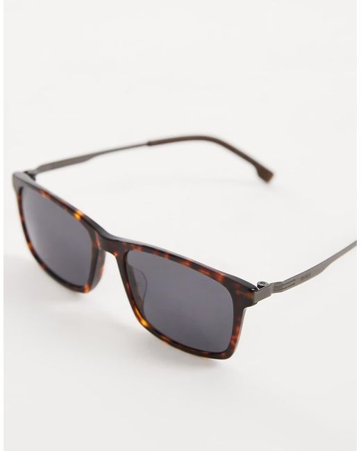 Boss Sunglasses Brown Boss Square Sunglasses for men