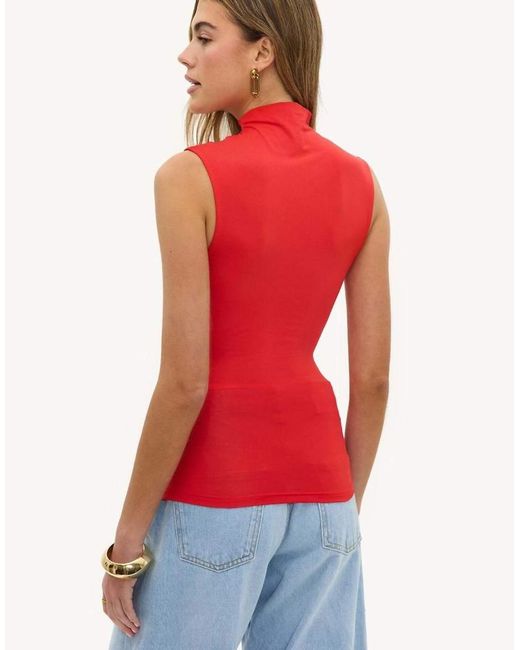 Loavies Red Velvet Embrace Turtleneck Top