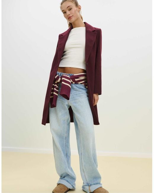 Stradivarius Red – weicher midimantel