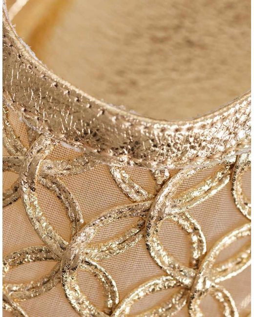 ASOS Natural Lure Weave Detail Slingback Ballets