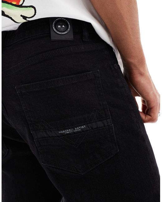 Marshall Artist Black Slim Fit Jeans for men