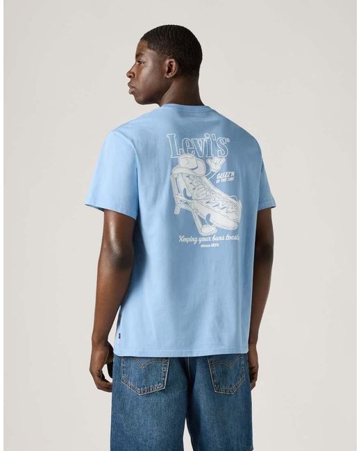 Levi's Ruimvallend T-Shirt Van Katoen in het Blue voor heren