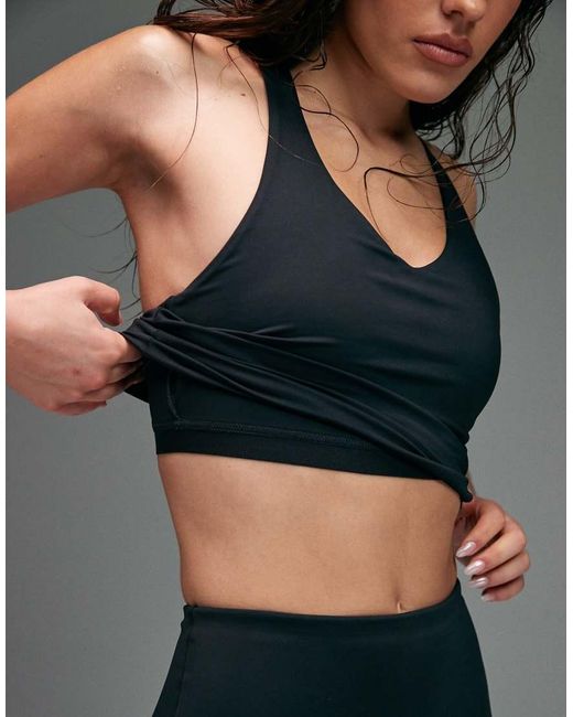4505 Black Active Push Up Vest With Inner Bra