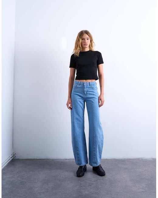 TOPSHOP Blue Shrunken Everyday Tee