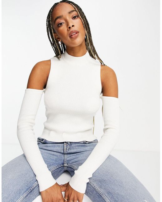 Bershka Synthetic Cut Out Arm Detail 