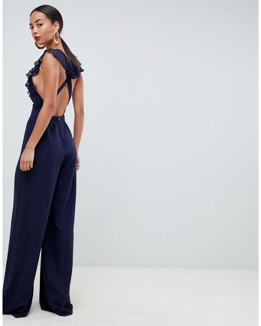 asos navy blue jumpsuit