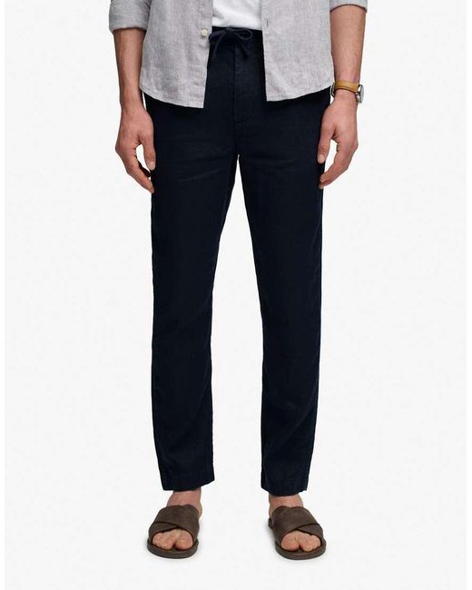 Superdry White Merchant Linen Pants for men