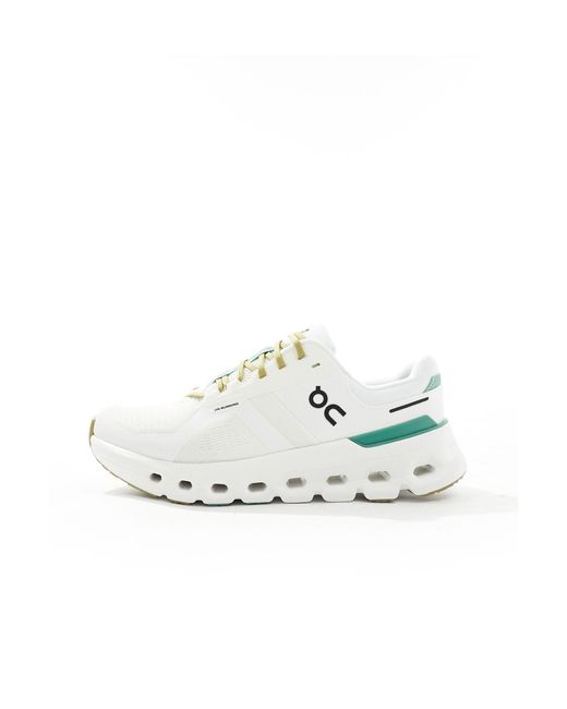 On - cloudrunner 2 - sneakers da corsa bianche e verdi di On Shoes in White da Uomo