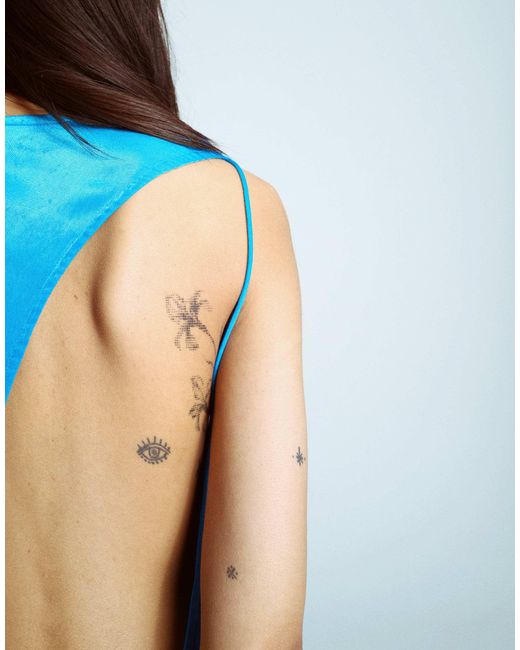 TOPSHOP Blue – asymmetrisch geschnittenes kleid mit rückenausschnitt