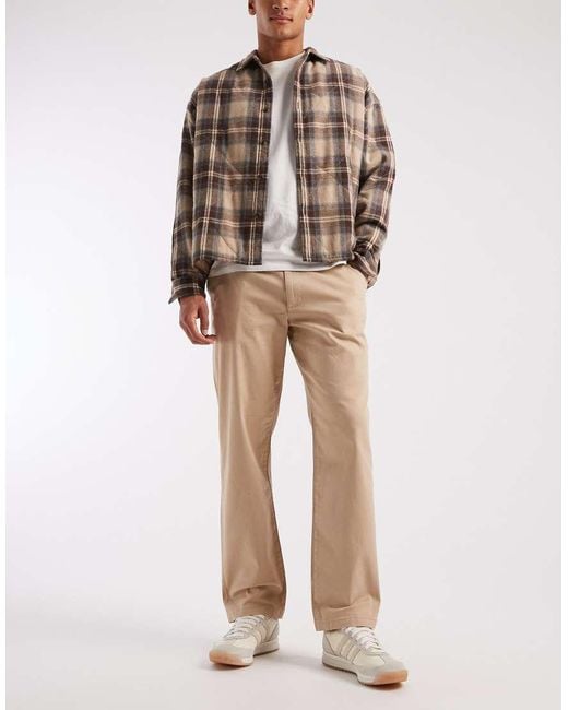 ASOS Rechte Chino's in het Natural voor heren