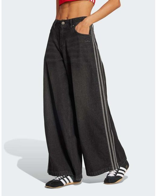 Adidas Originals Black Adilenium Wide Fit Jeans