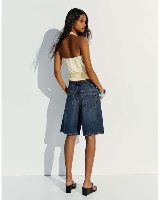 Pantaloncini Bermuda di Bershka in Blue