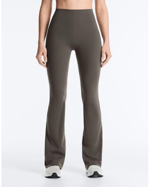 Oysho Gray Raise Up Compressive 80Cm Flare Trousers