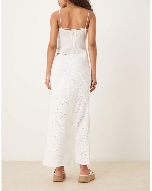 ASOS Natural Patchwork Maxi Skirt