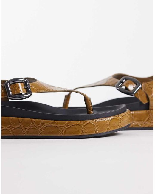 ASOS Green Fern Flip Flop Sandals