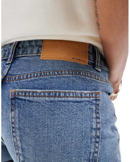 Pantalones Cortos Vaqueros Mom Cómodos De Asos Design Maternity ASOS de color White