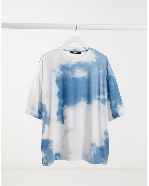 T-shirt con stampa a nuvole blu di Jaded London in Blue da Uomo