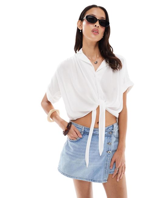 ONLY White Mini Wrap Skort