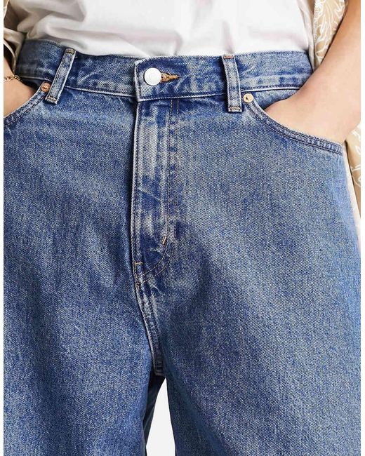 Weekday Blue Galaxy Loose Straight Jeans for men