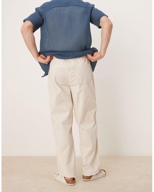 ASOS Gray baggy Linen Blend Pants for men