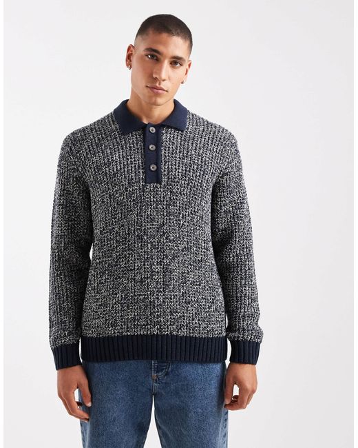 Only & Sons – strukturierter strickpullover in Gray für Herren