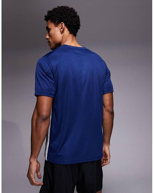 Adidas Originals Blue Adidas Training Essentials T-shirt With Three Stripes for men