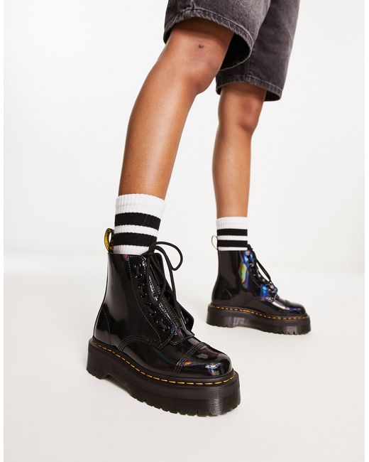 Dr. Martens Sinclair Flatform Boots in Black | Lyst Australia