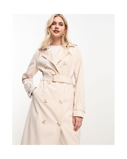 Trench-coat long avec ceinture - crème doux Forever New en coloris Natural