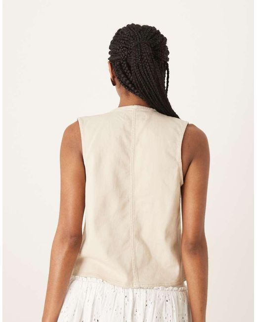 Threadbare Natural Tailored Denim Waistcoat