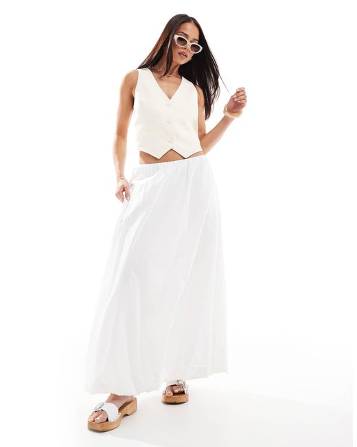 Stradivarius White – cropped weste