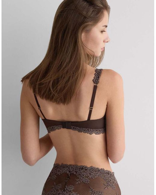 Intimissimi Brown Pretty Flowers Sofia Balconette Bra