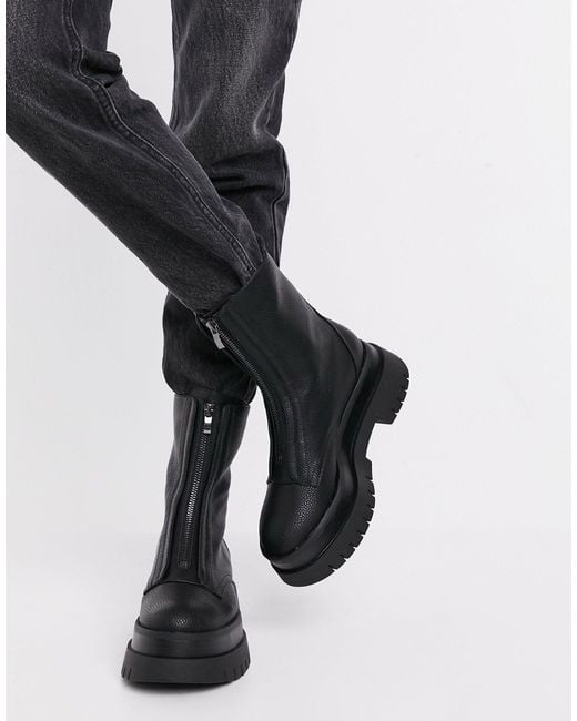 Front zip chelsea boots sale