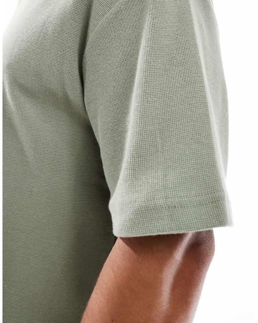 Brave Soul Gray High Neck Oversized T-shirt for men
