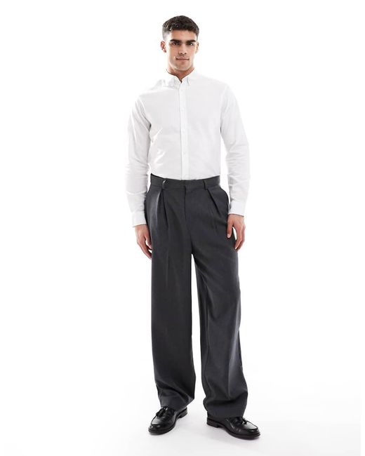 Camicia A Maniche Lunghe Bianca di JJ Rebel in White da Uomo