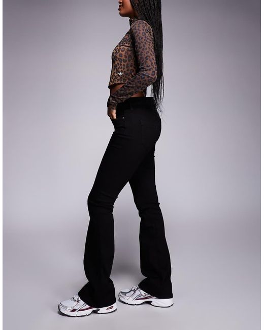 River Island Gray Mid Rise Bootcut Flared Jeans
