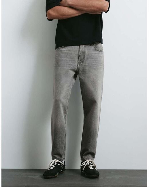 Pull&Bear Gray Standard Jeans for men