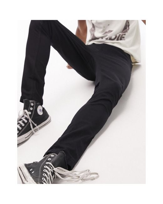 Topman Black Stretch Skinny Jeans for men