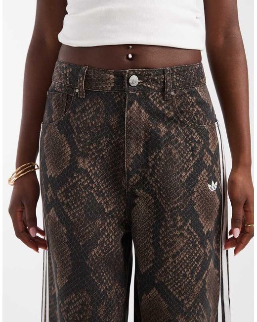 Adidas Originals White Loose Fit Jeans