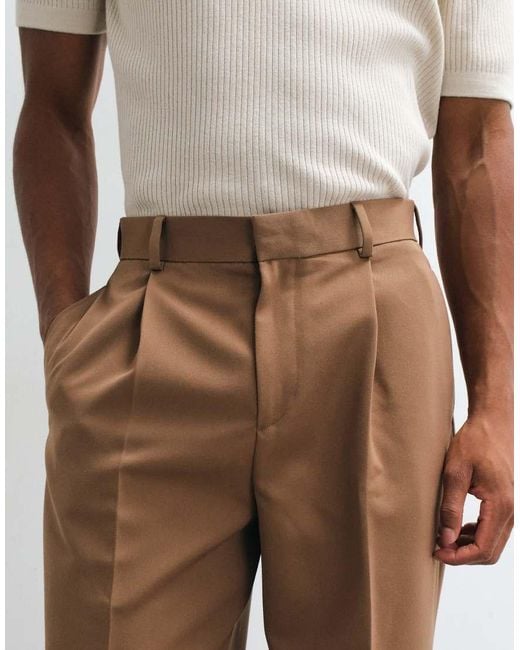 ASOS Multicolor Smart Pleated Wide Leg Pants for men