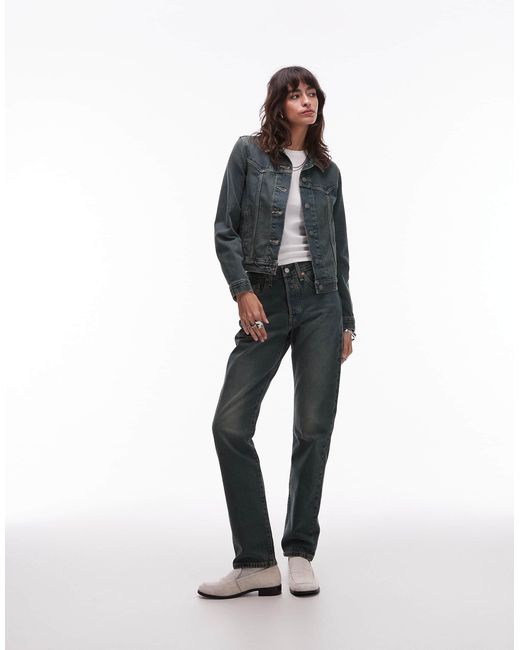 Levi's Blue – original – truckerjacke aus em denim mit western-elementen