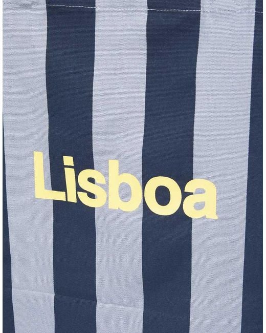 Pull&Bear Blue Lisboa Striped Tote Bag