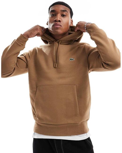 Felpa Con Cappuccio di Lacoste in Brown da Uomo