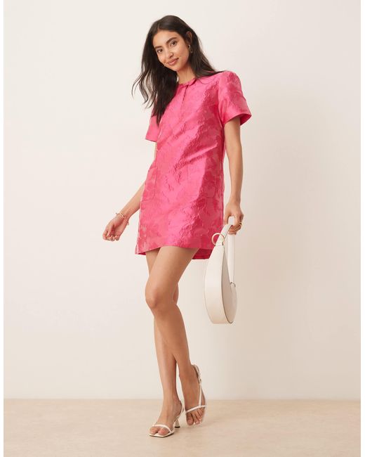 Sister Jane Pink – foxglove – jacquard-minikleid