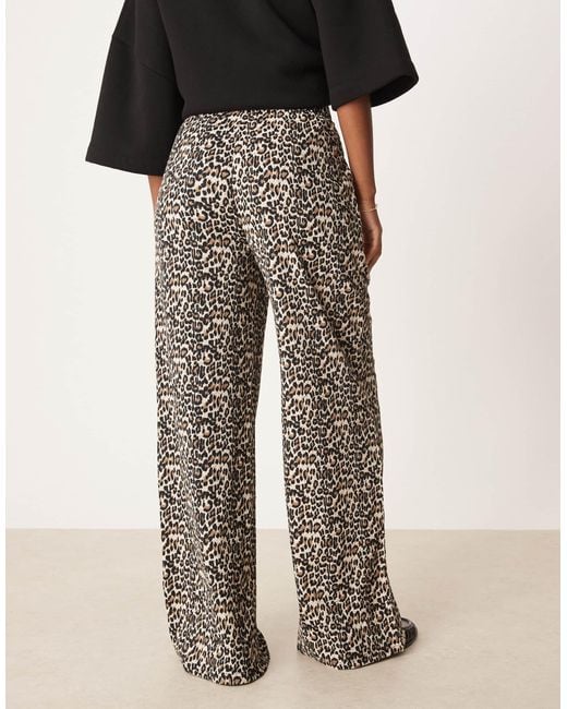 Jdy Natural Textured Wide Leg Pants
