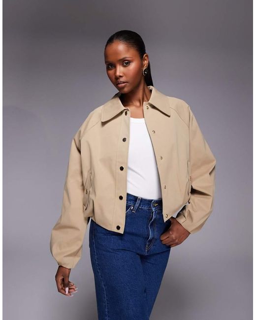 River Island Blue Collared Harrington Jacket