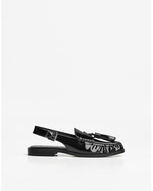 Bershka Blue Tassel Loafer Mules
