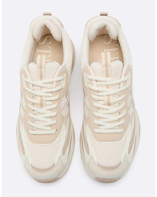 Stradivarius White Platform Trainers