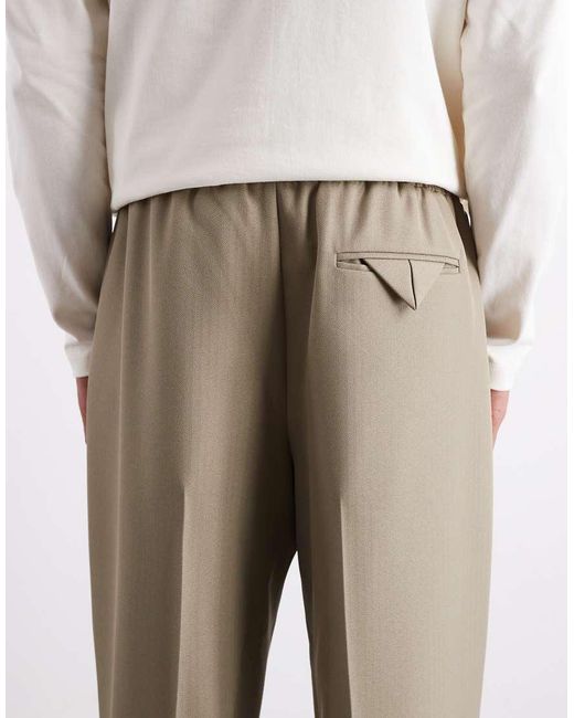 ASOS White Smart Co-Ord Pull On Wide Leg Trousers for men