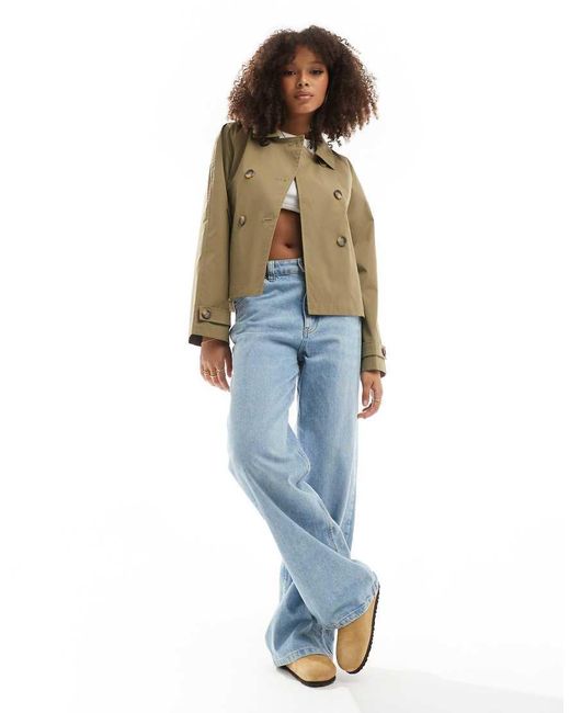 Gabardina Corta De -Verde ONLY de color Blue